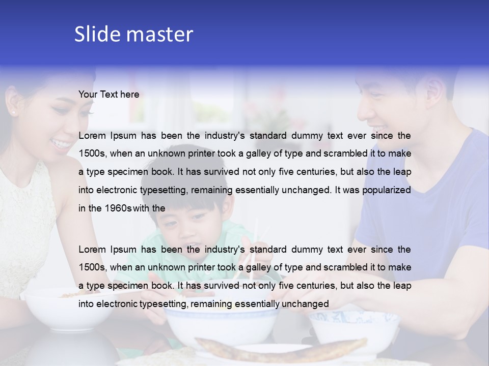 Boy Mum Head And Shoulders PowerPoint Template