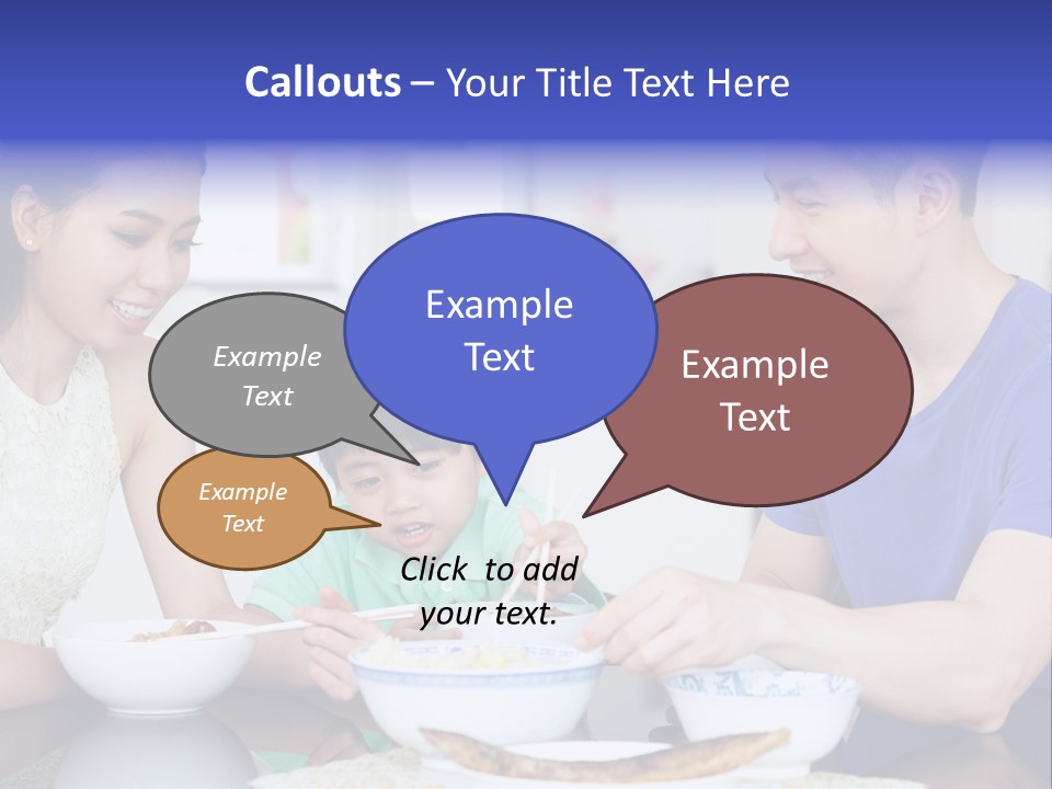 Boy Mum Head And Shoulders PowerPoint Template