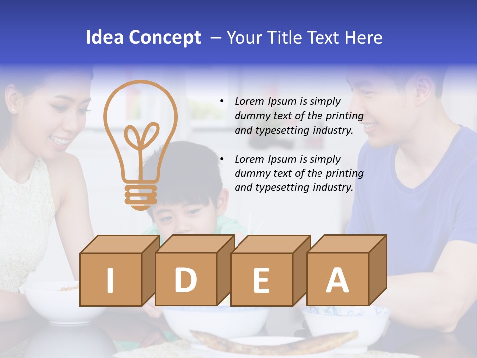 Boy Mum Head And Shoulders PowerPoint Template