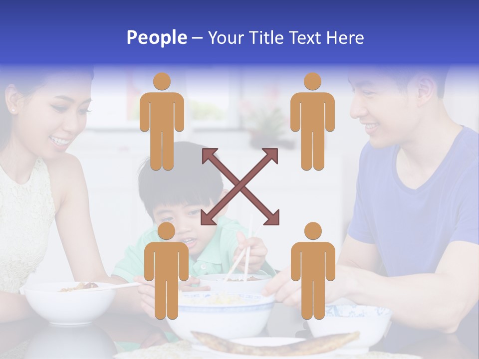 Boy Mum Head And Shoulders PowerPoint Template