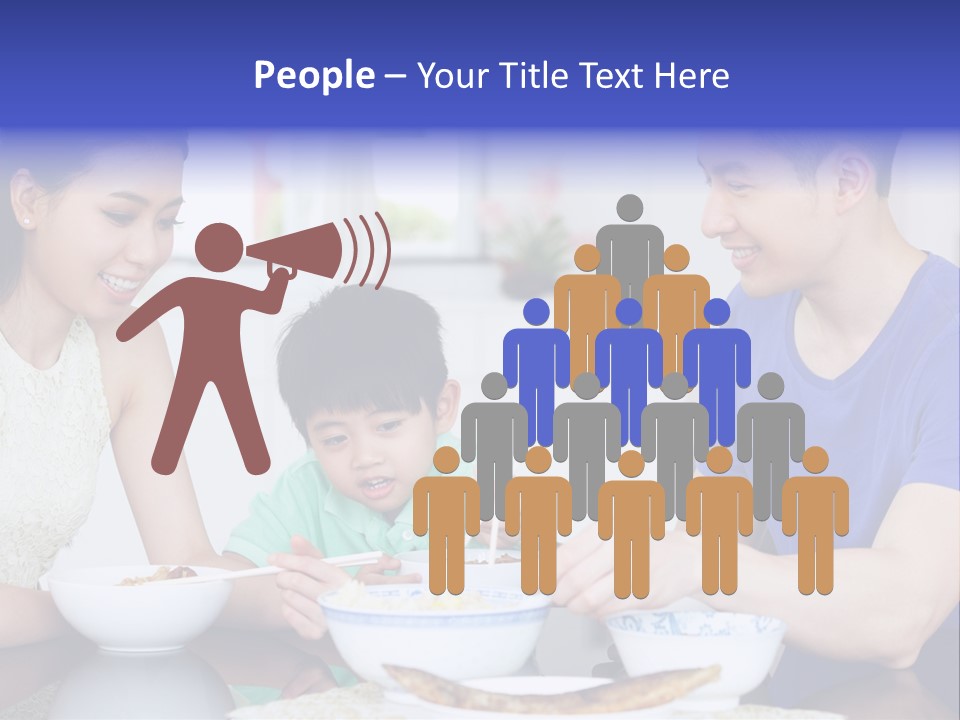 Boy Mum Head And Shoulders PowerPoint Template