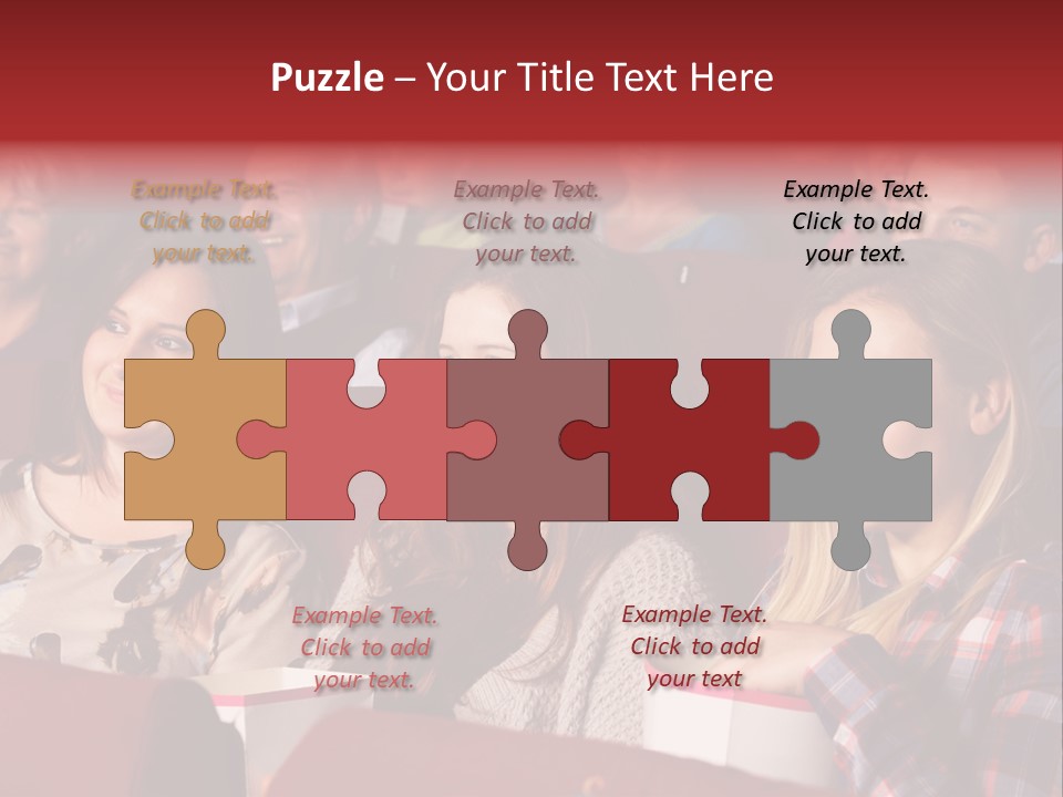 Teenage Happy Watching PowerPoint Template