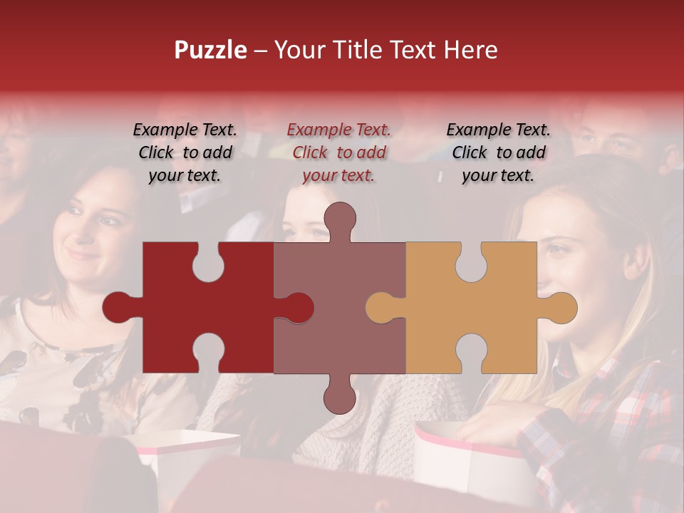 Teenage Happy Watching PowerPoint Template