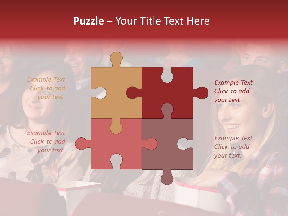 Teenage Happy Watching PowerPoint Template