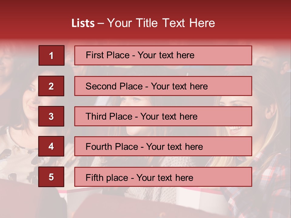 Teenage Happy Watching PowerPoint Template