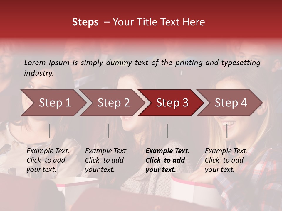 Teenage Happy Watching PowerPoint Template