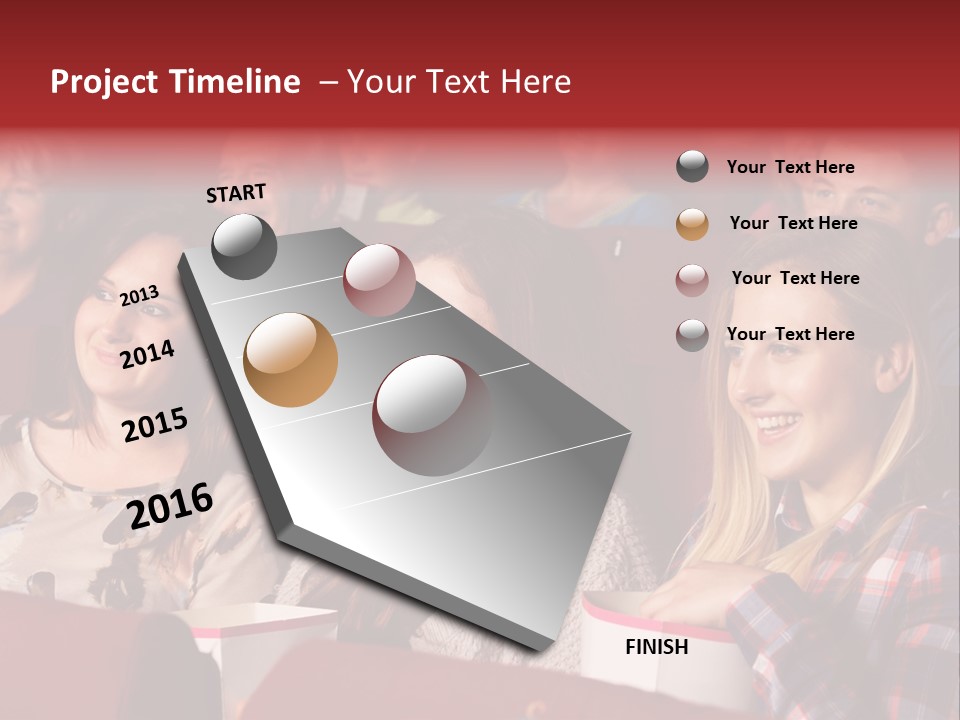 Teenage Happy Watching PowerPoint Template