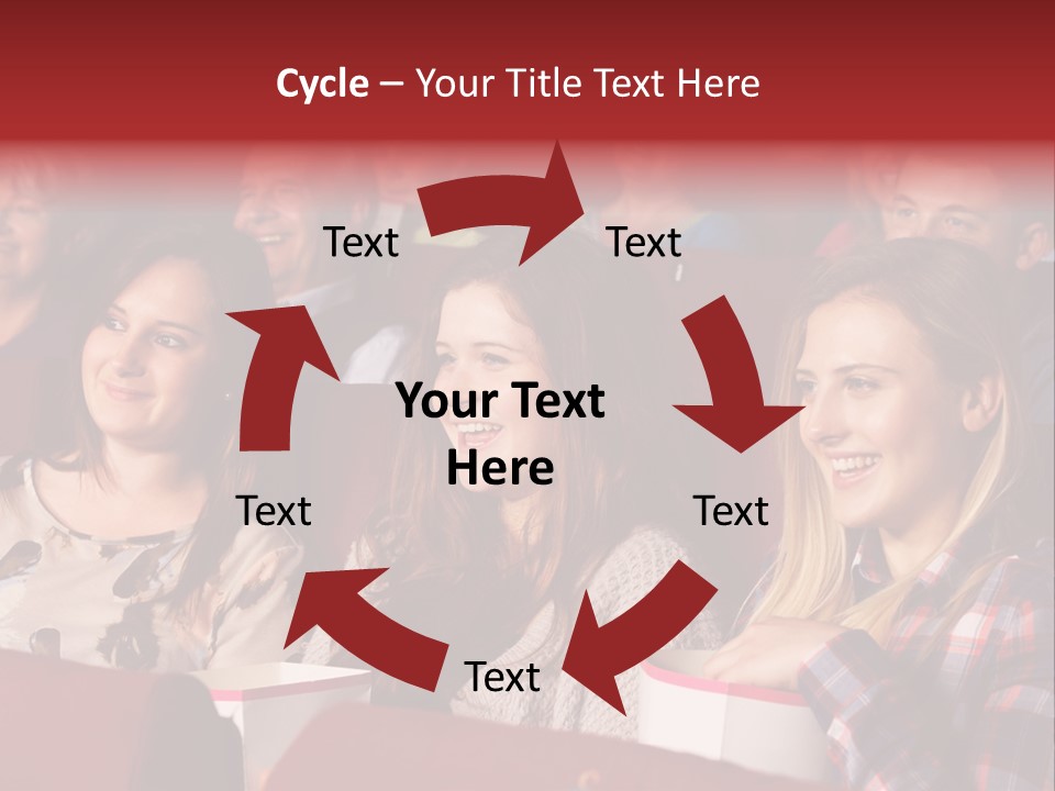 Teenage Happy Watching PowerPoint Template