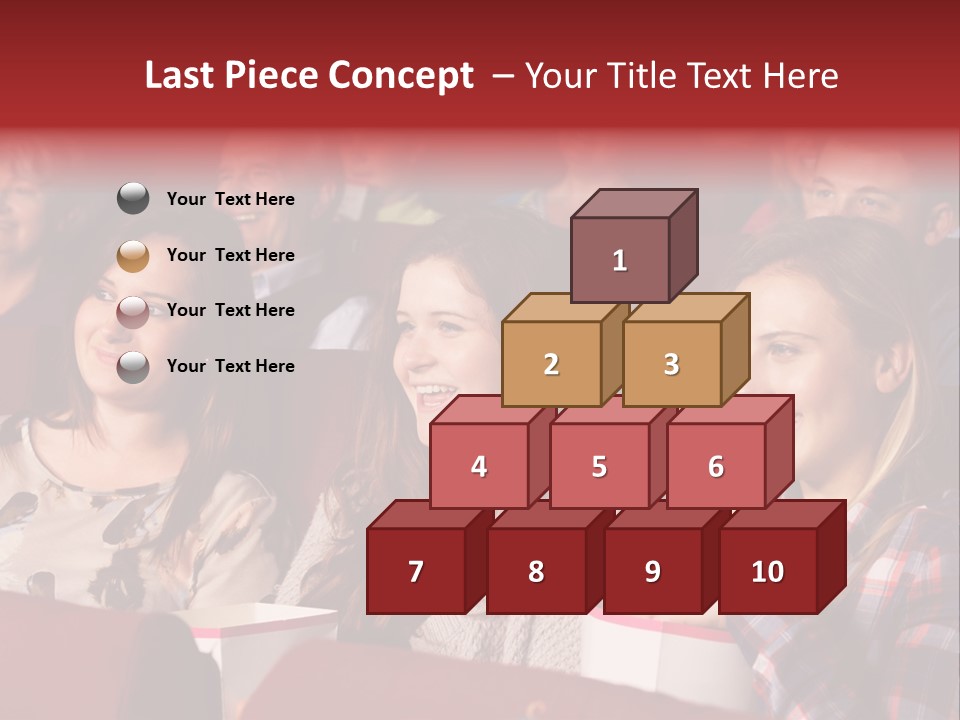 Teenage Happy Watching PowerPoint Template