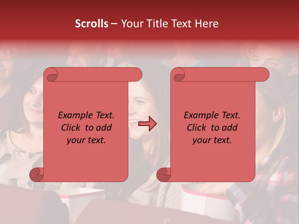 Teenage Happy Watching PowerPoint Template