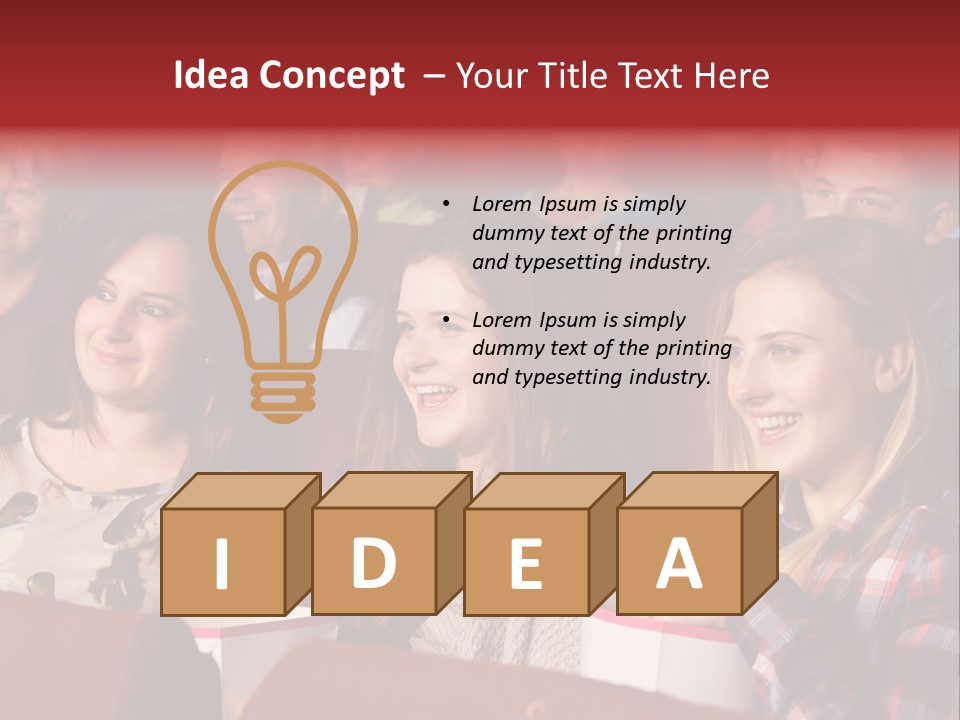 Teenage Happy Watching PowerPoint Template