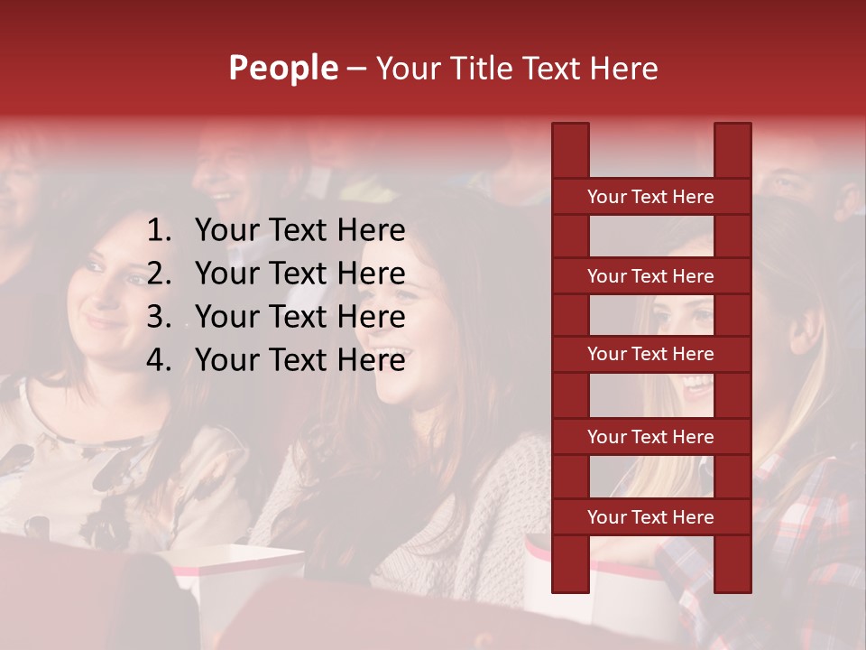 Teenage Happy Watching PowerPoint Template