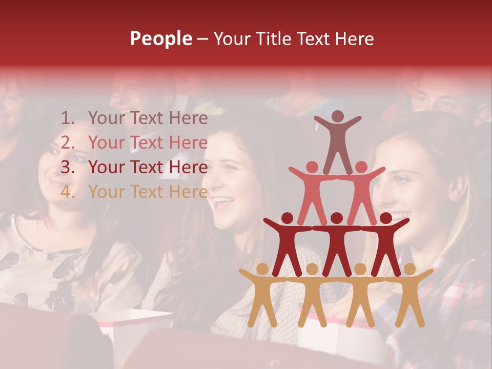 Teenage Happy Watching PowerPoint Template