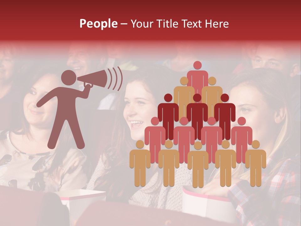 Teenage Happy Watching PowerPoint Template