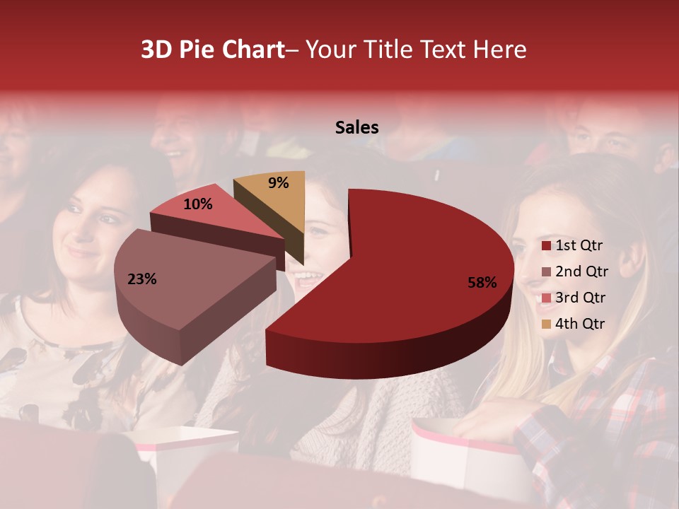 Teenage Happy Watching PowerPoint Template