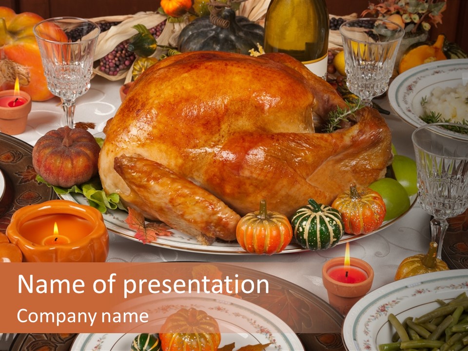 Celebrate Traditional Plate PowerPoint Template