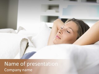 Sleeping Young  People PowerPoint Template