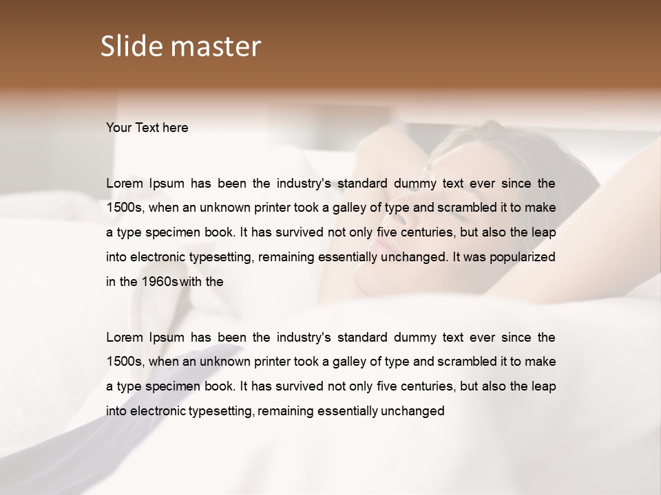 Sleeping Young  People PowerPoint Template