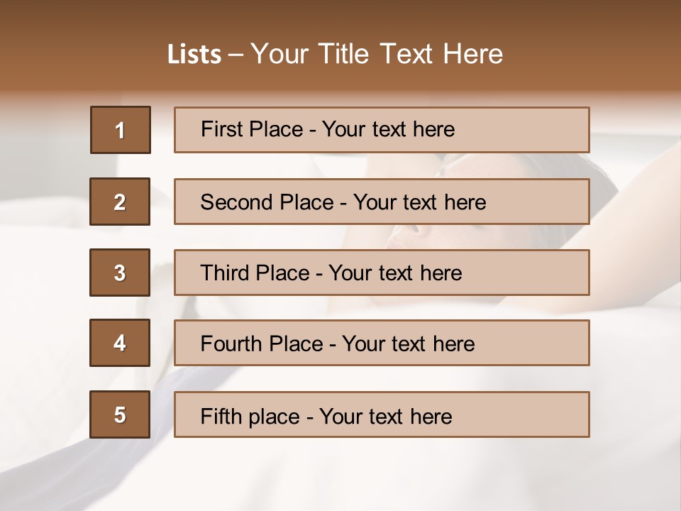 Sleeping Young  People PowerPoint Template