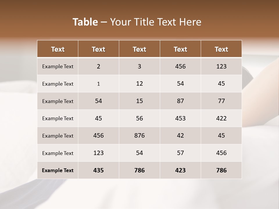 Sleeping Young  People PowerPoint Template