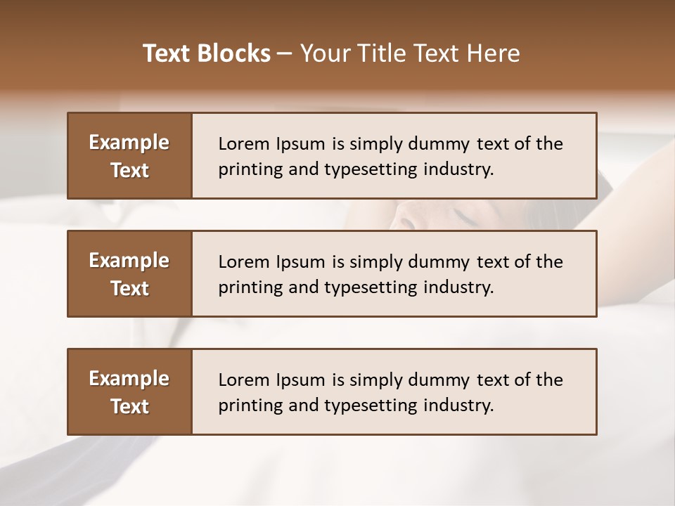 Sleeping Young  People PowerPoint Template