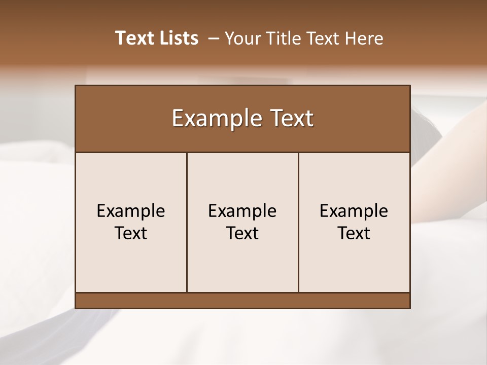 Sleeping Young  People PowerPoint Template