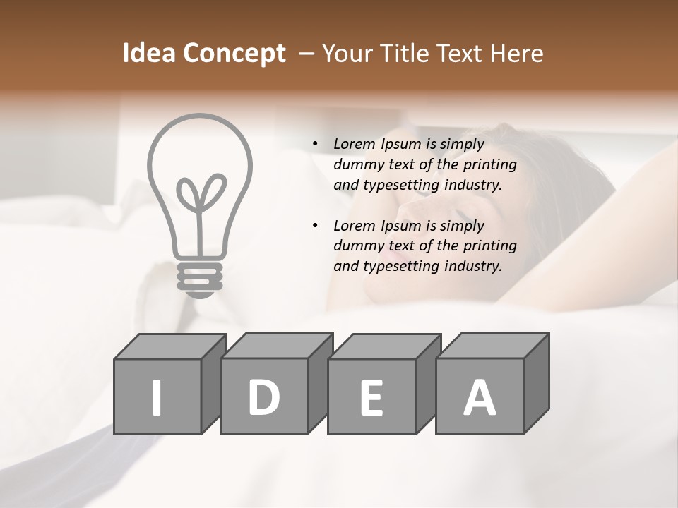 Sleeping Young  People PowerPoint Template