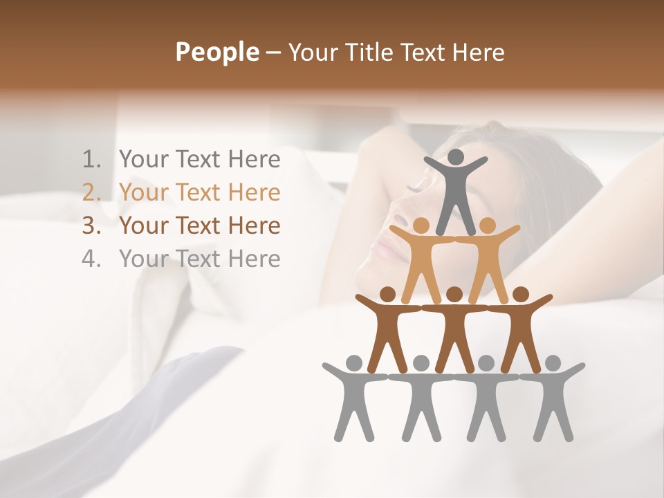 Sleeping Young  People PowerPoint Template