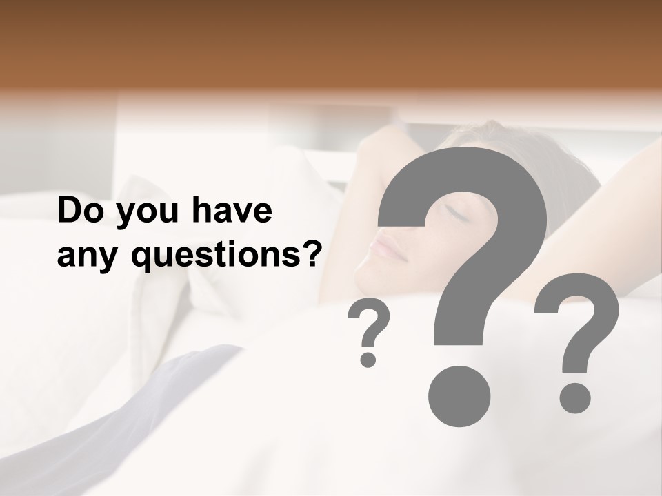 Sleeping Young  People PowerPoint Template