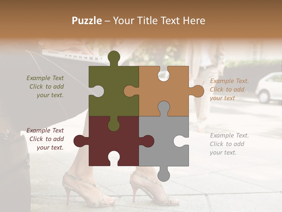 Trees Legs Street PowerPoint Template