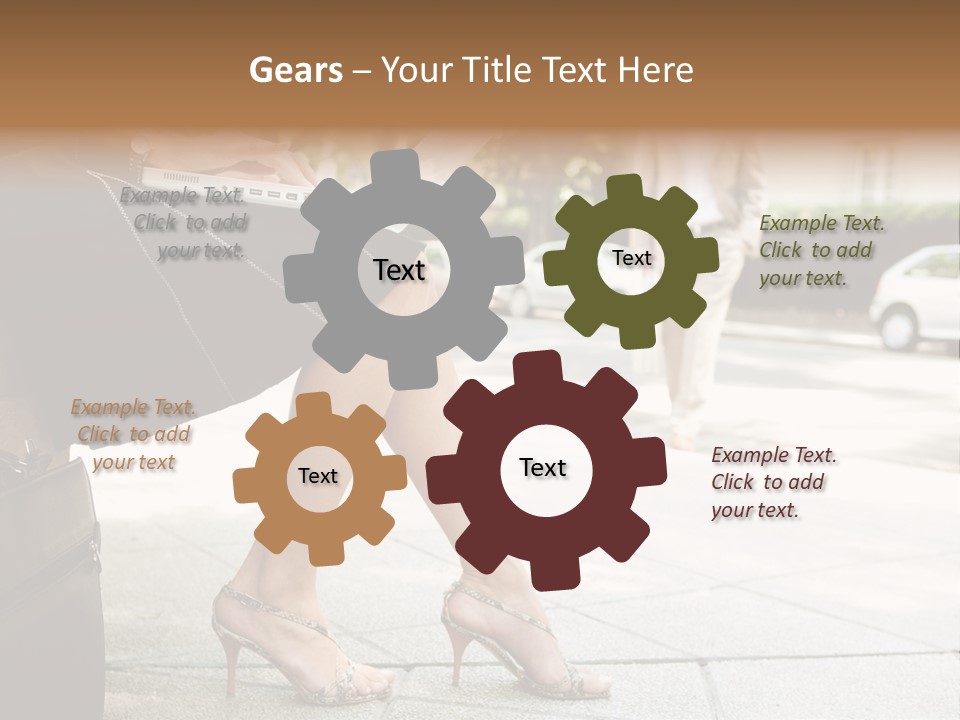 Trees Legs Street PowerPoint Template