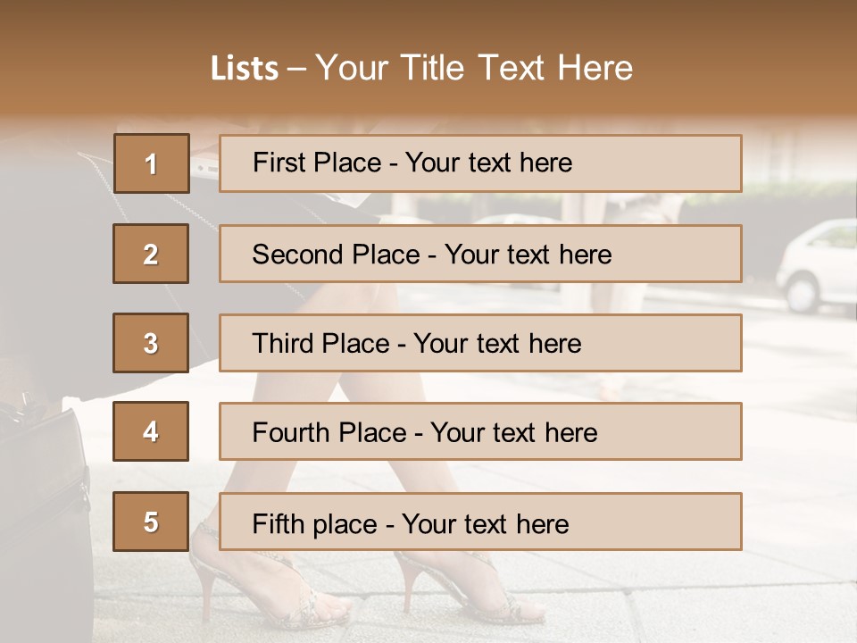 Trees Legs Street PowerPoint Template