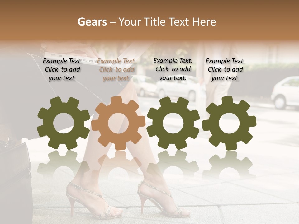 Trees Legs Street PowerPoint Template