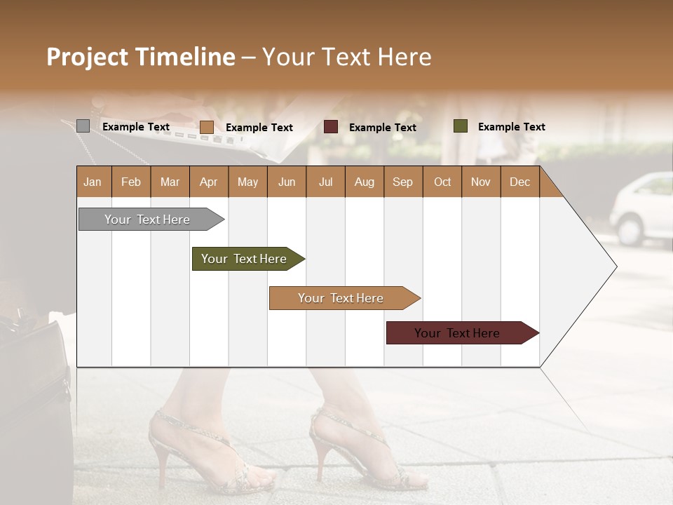 Trees Legs Street PowerPoint Template