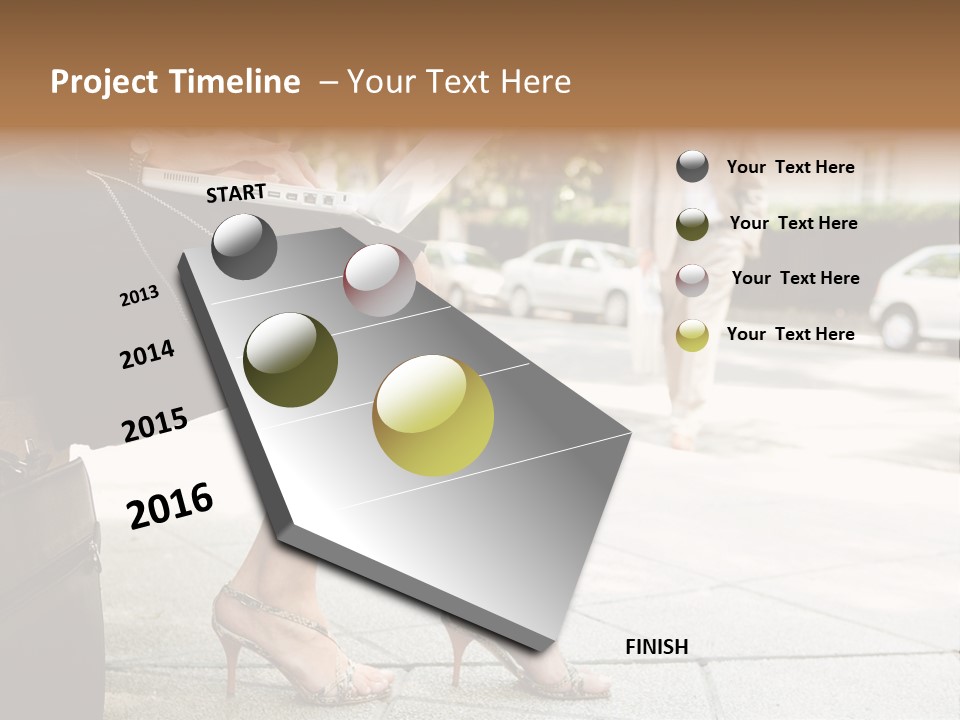 Trees Legs Street PowerPoint Template