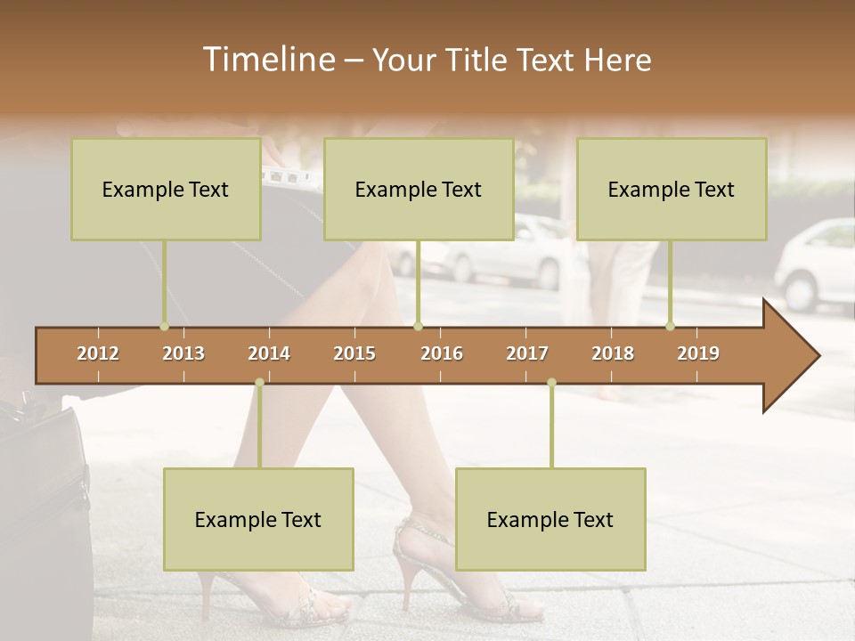 Trees Legs Street PowerPoint Template