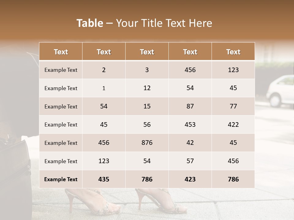 Trees Legs Street PowerPoint Template