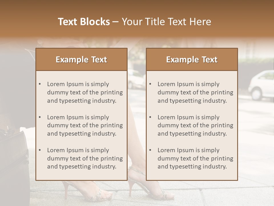 Trees Legs Street PowerPoint Template