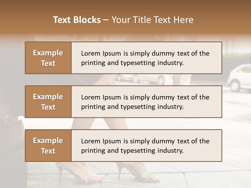 Trees Legs Street PowerPoint Template