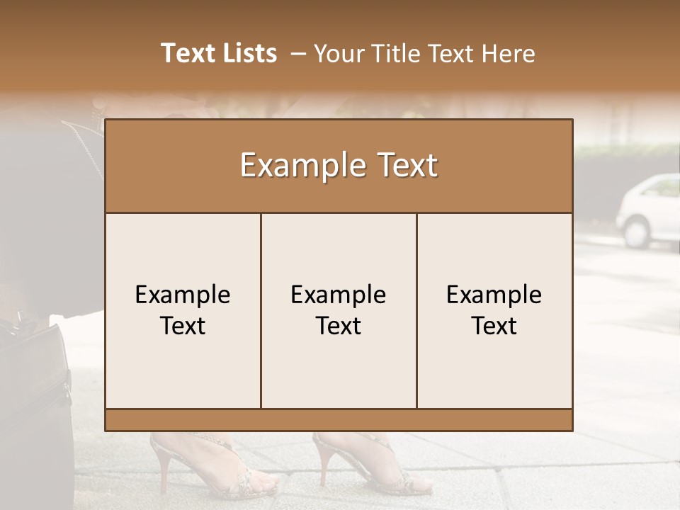 Trees Legs Street PowerPoint Template