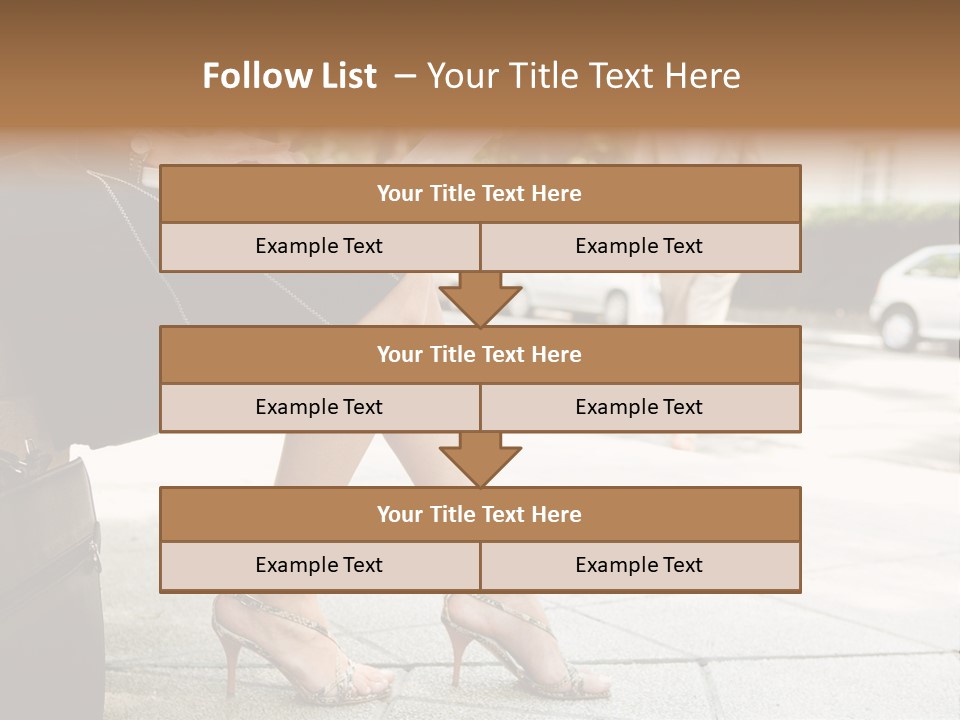 Trees Legs Street PowerPoint Template