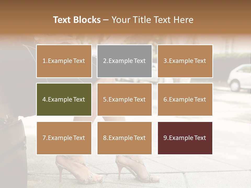 Trees Legs Street PowerPoint Template