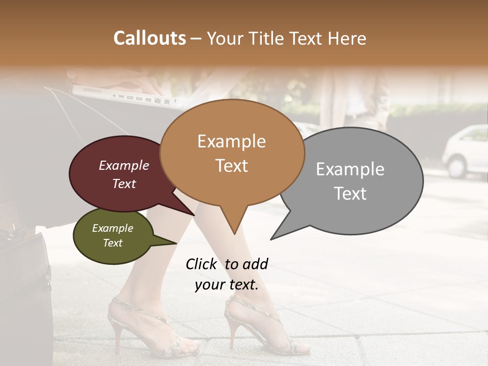 Trees Legs Street PowerPoint Template