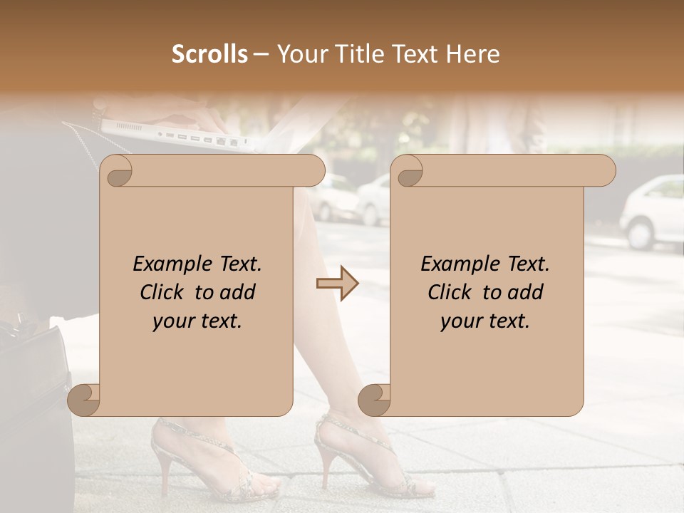 Trees Legs Street PowerPoint Template