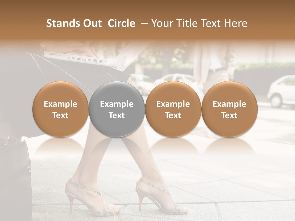 Trees Legs Street PowerPoint Template