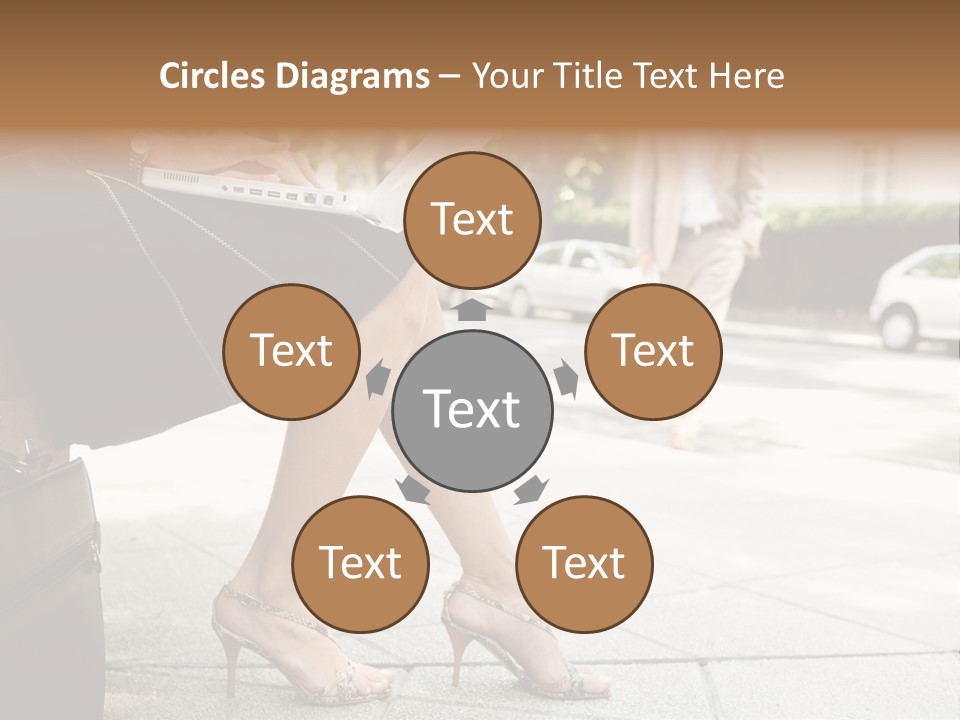 Trees Legs Street PowerPoint Template