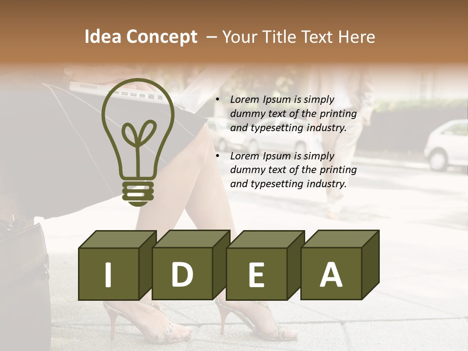 Trees Legs Street PowerPoint Template