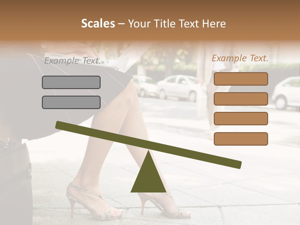 Trees Legs Street PowerPoint Template