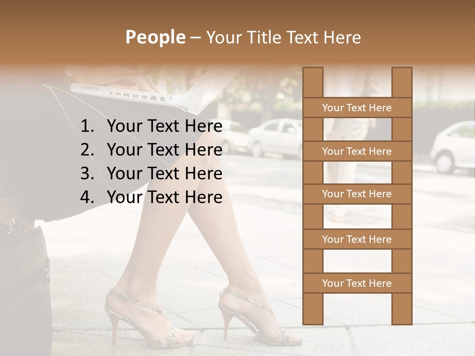 Trees Legs Street PowerPoint Template