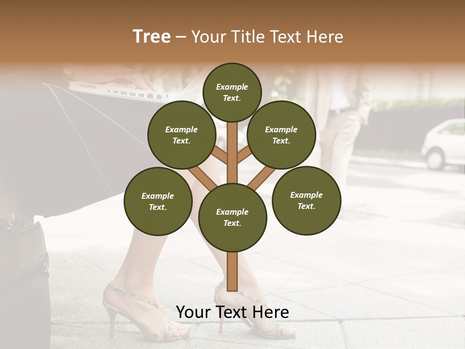 Trees Legs Street PowerPoint Template